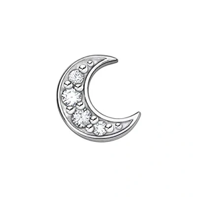 Imagen de THOMAS SABO Pendientes Individuales con Pavé de Luna en Plata Ley 925 H2133 051 14, Plateado
