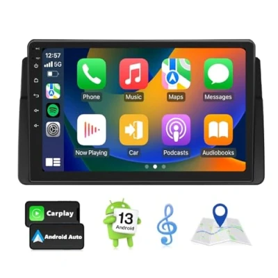 Imagen de Eonon Android 13 [6GB+64GB] Radio Coche para BMW 3er E46 1999 2005 con Snapdragon 665 8 Core, Autoradio CarPlay y Auto inalámbrico, 9 Pulgadas CANBus GPS BT 5.0, WiFi DSP (E46A12S)