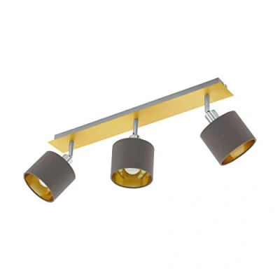 Imagen de Eglo 97538 Lámpara de techo con focos, 10 W, Messing, gebürstet, Nickel, matt