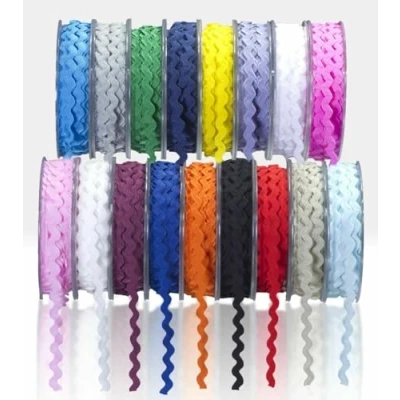 Imagen de SUPER RIBBONS®™ Bobina completa de 13 mm calidad RIC RAC para cinta/trenza/recorte, carrete 20 metros, color naranja