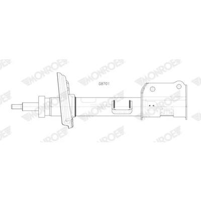 Imagen de MONROE G8701 amortiguador Presión de gas Bitubular Columna Espiga arriba, Abrazadera abajo JEEP: Compass (MP, M6) 1.4 MultiAir