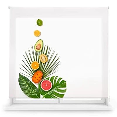 Imagen de Blindecor Digital Cocina Estor Enrollable Translúcido con Estampado Impresión Modelo TropicalFruit 170 x 180 cm (Ancho por Alto) Tamaño de la Tela 167 175 Estores para Ventanas