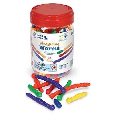 Imagen de Learning Resources Gusanos par medir Measuring Worms (Juego de 72)