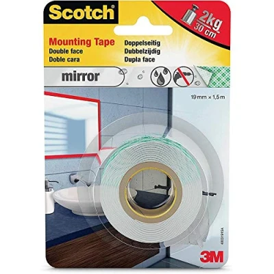 Imagen de Scotch Fix Cinta de montaje espejos 4496W 1915 P, 19mmx1,5m, 1 rollo/pack (el embalaje puede variar)