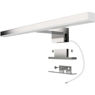 Imagen de Aogled Led Espejo Luz Baño 5W 400LM 30cm 230V 4000K,Lámpara de Acero Inoxidable 3 en 1 IP44 Clase II,Diseño Delgado,Sin Parpadeo,Espejo No Regulable Frente/Gabinete/Iluminación Pared Neutro Blanco