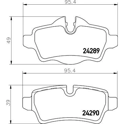 Imagen de HELLA 8DB 355 031 791 Juego de pastillas freno con contacto avisador desgaste tornillos pinza accesorios MINI: Hatchback, Clubman