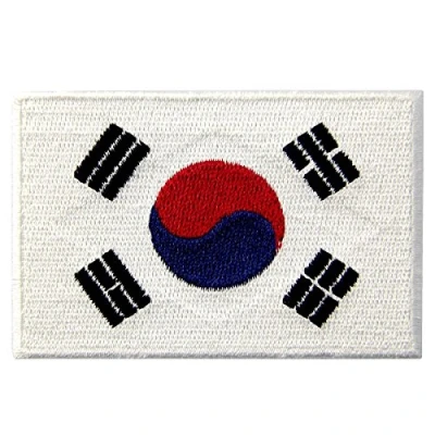 Imagen de Bandera de Corea del Sur Coreano Emblema nacional Parche Bordado Aplicación con Plancha