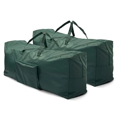Imagen de 2 Piezas Bolsas de Almacenamiento Grandes para Árboles Navidad, 120x35x50cm Poliéster 210D Premium, Resistente Ideal Artificiales, Adornos y Decoraciones.