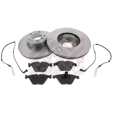 Imagen de MAPCO 47763 Kit de discos y pastillas freno Eje delantero ventilado con contacto avisador desgaste BMW: 3 Touring, Berlina