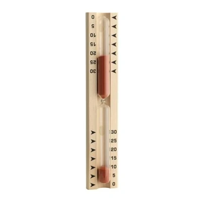 Imagen de TFA Dostmann Reloj de Arena para Sauna, 40.1046, Haya, Accesorios 0 a 30 Minutos, Color marrón y Rojo, 52 x 33 286 mm