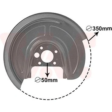 Imagen de VAN WEZEL 5892374 Chapa Protectora de Disco Freno Eje trasero, derecha SEAT: Leon I Hatchback, VOLKSWAGEN: Golf 4, 4 Variant