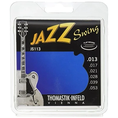 Imagen de Thomastik Cuerdas para Guitarra Eléctrica Jazz Swing Series niquel Flat Wound juego JS113 Medium .013 .053w