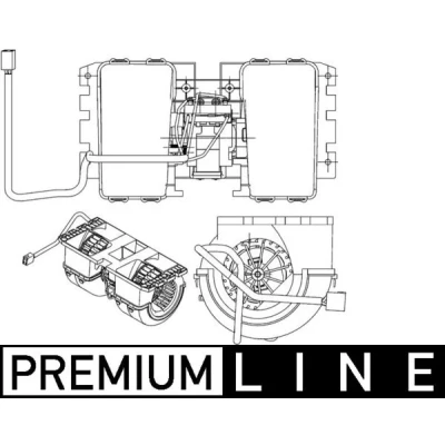 Imagen de MAHLE ORIGINAL AB 144 000P Ventilador de Calefacción para vehíc. con volante a la izquierda regulador incorporado