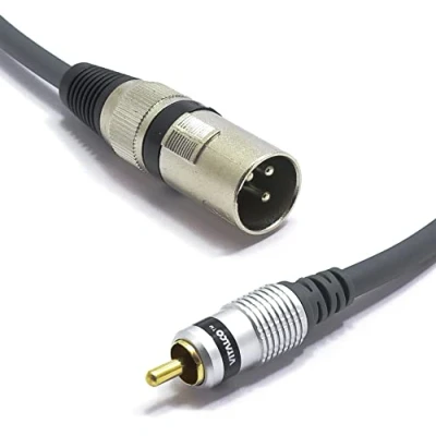 Imagen de VITALCO XLR Macho a RCA 1,5m Adaptador de 3 Pines conectore Mono Audio pin Cable Micrófono