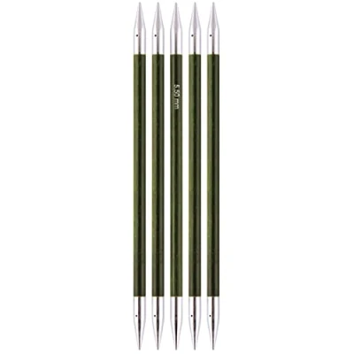 Imagen de KnitPro Agujas de Tejer Royale, Doble, Madera Abedul/latón, Multicolor, 15 cm x 5,50 mm, Juego 6