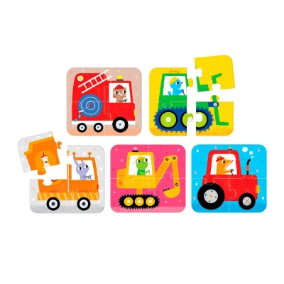 Imagen de Puzzle On the Go Vehicles