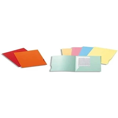 Imagen de Exacompta 332008E Lote de 50 Subcarpetas Super 250 con 2 Solapas, Color Rojo