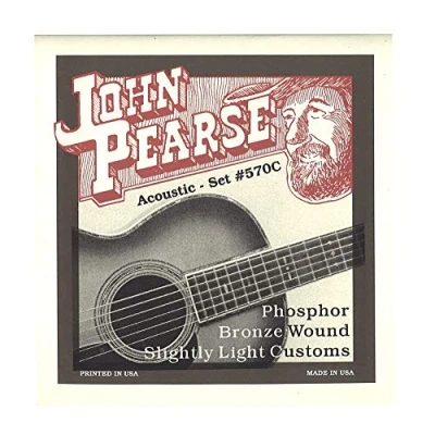 Imagen de John Pearse Strings 570C para guitarra acústica herida de bronce fósforo calibre ligeramente ligero aduana 11 52