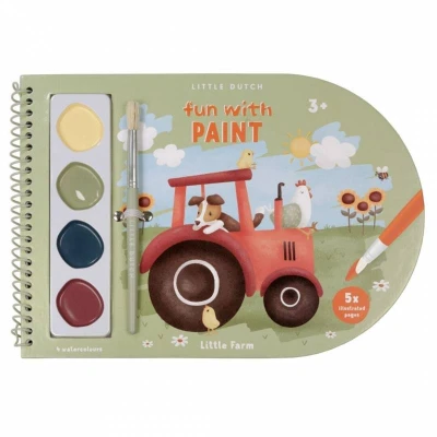 Imagen de Libro para Colorear con Acuarelas Little Farm