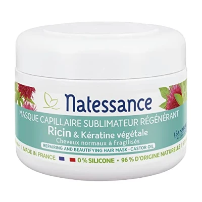 Imagen de Natessance Capillaire Masque À L&#039;huile de Ricin et Kératine Végétale 200 ml