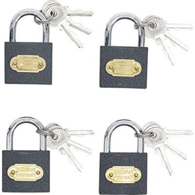 Imagen de BGS Diy 85164 Juego de candados con llaves iguales tipo L 35 mm 4 piezas