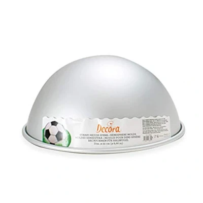 Imagen de DECORA 0062957 MOLDE DE ALUMINIO ANODIZADO PARA SEMIESFERA Ø 22 X H 11 CM