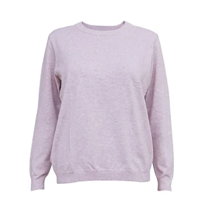 Imagen de MYENA Mujeres Radiation Protection Crewneck Suéter, Suéter de Fibra Plata, Blindaje EMF, WiFi 5G RF Anti Radiación,Rosado,M