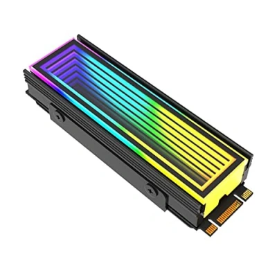 Imagen de BRIUERG 5V ARGB Sync Computer 2280 SSD M2 Radiador PC RGB M.2 Nvme Disipador de calor refrigeración Unidad estado sólido Radiato A