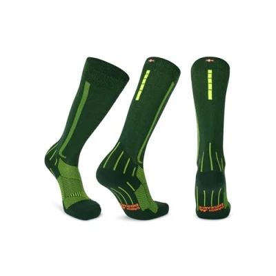 Imagen de DANISH ENDURANCE 1 o 2 Pack Calcetines de Compresión Mujer y Hombre, Deporte, Running, Recuperación Verde/Amarillo 39 42