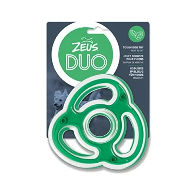 Imagen de Zeus Juguete para Masticar Perro Duo Estrella Ninja, 12,5 cm, Verde, Aroma a Menta