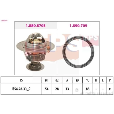 Imagen de EPS 1.880.971 Termostato, refrigerante 88 54 Made in Italy OE Equivalent con junta