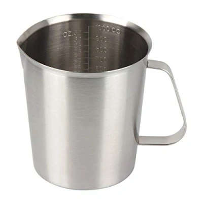 Imagen de Kitchnexus jarra medidora de acero inoxidable, 2 L, leche, para cocina, café, latte, capuchino