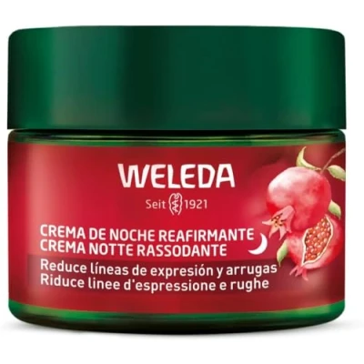 Imagen de Weleda Crema de Noche Reafirmante Granada, Reduce Líneas Expresión y Arrugas, Regenera la Piel, Hidrata Nutre, con Aceite Granada Péptidos Maca, Tratamiento Natural 40 ml