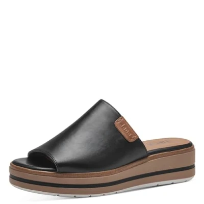 Imagen de Jana Softline 8 27272 42 001 Black Zapatillas cómodas Multiancho Calzado Diario Festivo Elegante, Sandalias Planas Mujer, Negro, 39 EU Ancho