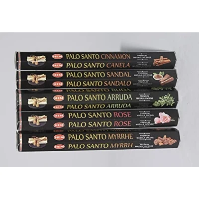 Imagen de Hem Palo Santo Varillas de incienso (6 unidades, 15 palos)
