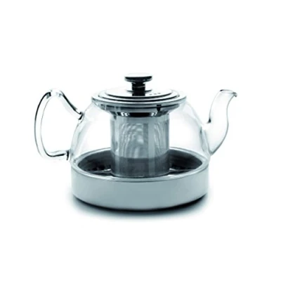 Imagen de IBILI Tetera de cristal con filtro Induction, Borosilicato, 1.2 litros, Apto para inducción