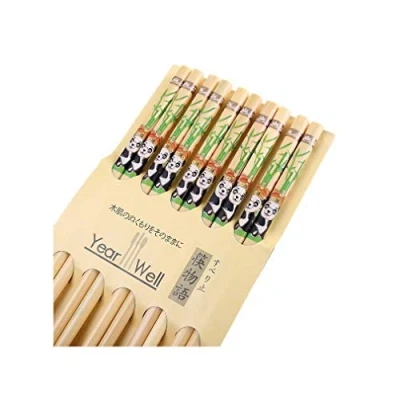Imagen de Lachineuse Kit de 5 Pares Palillos Chinos, diseño Oso Panda