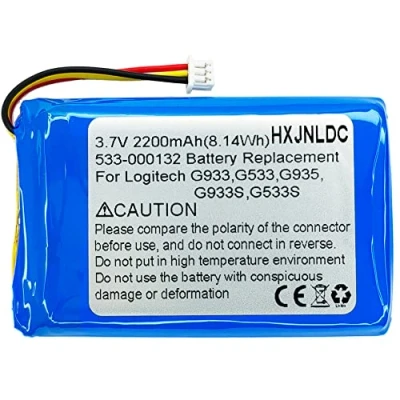 Imagen de HXJNLDC 3.7v 2200mah Baterías de Iones Litio para Logitech g933,g935,g533,g933s,g533s Reemplazo batería Auriculares Juego Espectro Artemis inalámbrico, Compatible 533 000132