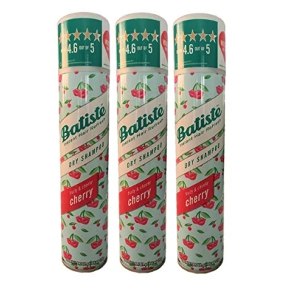 Imagen de 3 x Batiste seco Champú Cherry La solución rápida perfecta para cabello Bonito 200 ml