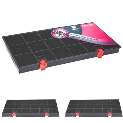 Imagen de 3x filtro de carbón activado para campanas extractoras adecuado el 00460450, DHZ3390, 9029793669, DKF24 + KLF60/80, AEG, Electrolux, Juno, Bosch, Siemens, Bauknecht, Whirlpool