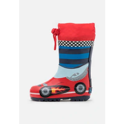Imagen de Playshoes Rennwagen Botas de agua para niños, Talla: 23, Rot/blau Zapatos