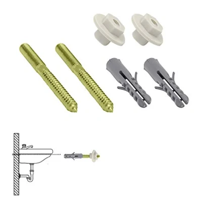 Imagen de Wolfpack Linea Profesional 13070100 Kit Sanitario Fijacion Lavabo 10x110 mm. (2 Piezas), Plata, unico