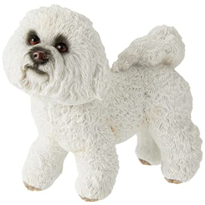Imagen de The Leonardo Collection Figure Standing Bichon Frise 1 Piece 9x5x11 cm Accesorio, Piedra, Multicolor, 9 x 4 11