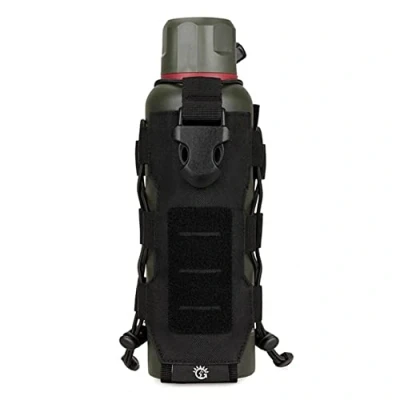 Imagen de ACEXIER bolsa de nailon para botella agua Molle táctica, funda cantimplora 0,3 l 0,8 l, tetera viaje con sistema