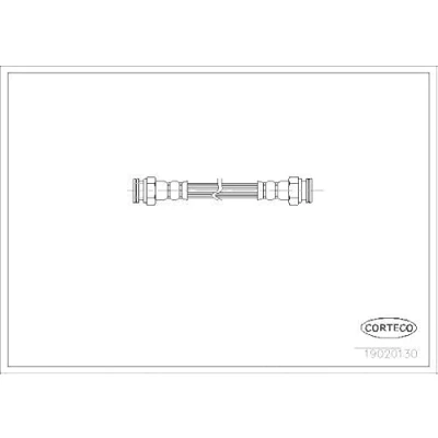 Imagen de CORTECO 19020130 Latiguillos de Freno Eje trasero 175 FIAT: Punto II Hatchback