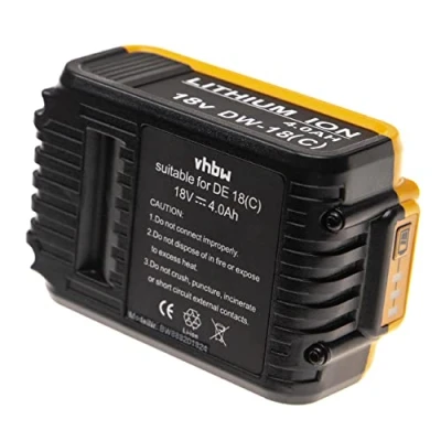 Imagen de vhbw Batería reemplaza Dewalt DCB182, DCB180, DCB181, DCB181 XJ, DCB183, DCB185, DCB200, DCB201 para Herramientas eléctricas (4000mAh Li Ion 18V)