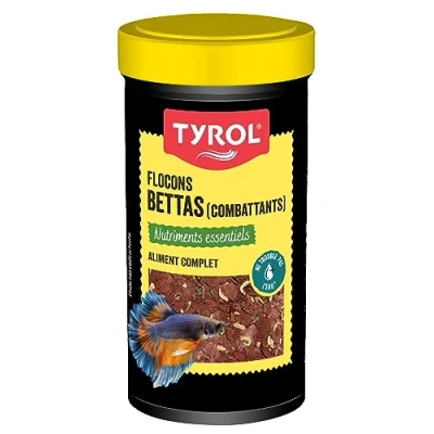 Imagen de Tyrol Copos para Peces Comida Alimentos Completos a Base de Ingredientes Calidad Refuerza los Colores Pescado Betta 100 ml