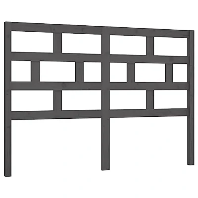 Imagen de vidaXL Madera Maciza de Pino Cabecero Cama Cabezal Dormitorio Habitación Estructura Mobiliario Muebles Decoración Adorno Gris 166x4x100 cm