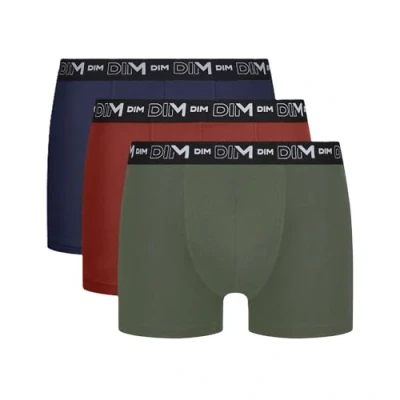 Imagen de Dim Algodón elástico Transpirable, Mantenimiento óptimo X3 Bóxer, Verde/Azul/Rojo, M (Pack de 3) para Hombre