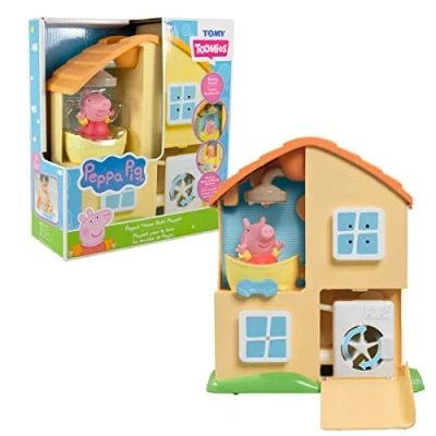 Imagen de Toomies, Casita de Peppa Pig Juguete Baño, Diferentes Estancias, Juegos Formas, Ducha y Otras Sorpresas, 1 Figura Incluida 3 Ventosas, niños +3 años, Bizak E73415